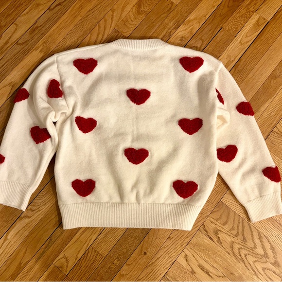 Women’s Heart Patterned Sweater - Picture 2 of 4